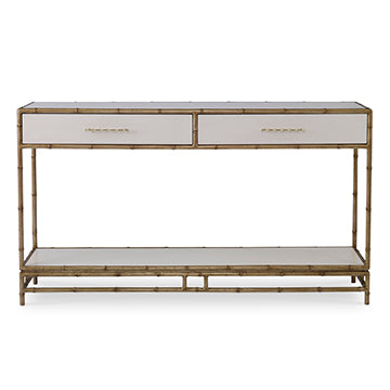 Chinoiserie Console Table - Linen in Linen – Ambella Home