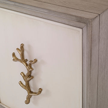 Cordelia Multi-Use Cabinet - Ash Grey / Linen