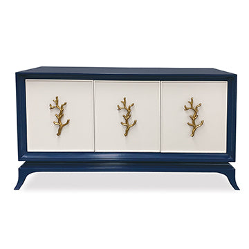 Cordelia Multi-Use Cabinet - Cadet Blue / Linen