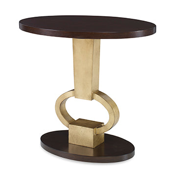 Vision Accent Table - Walnut / Gold Leaf – Ambella Home