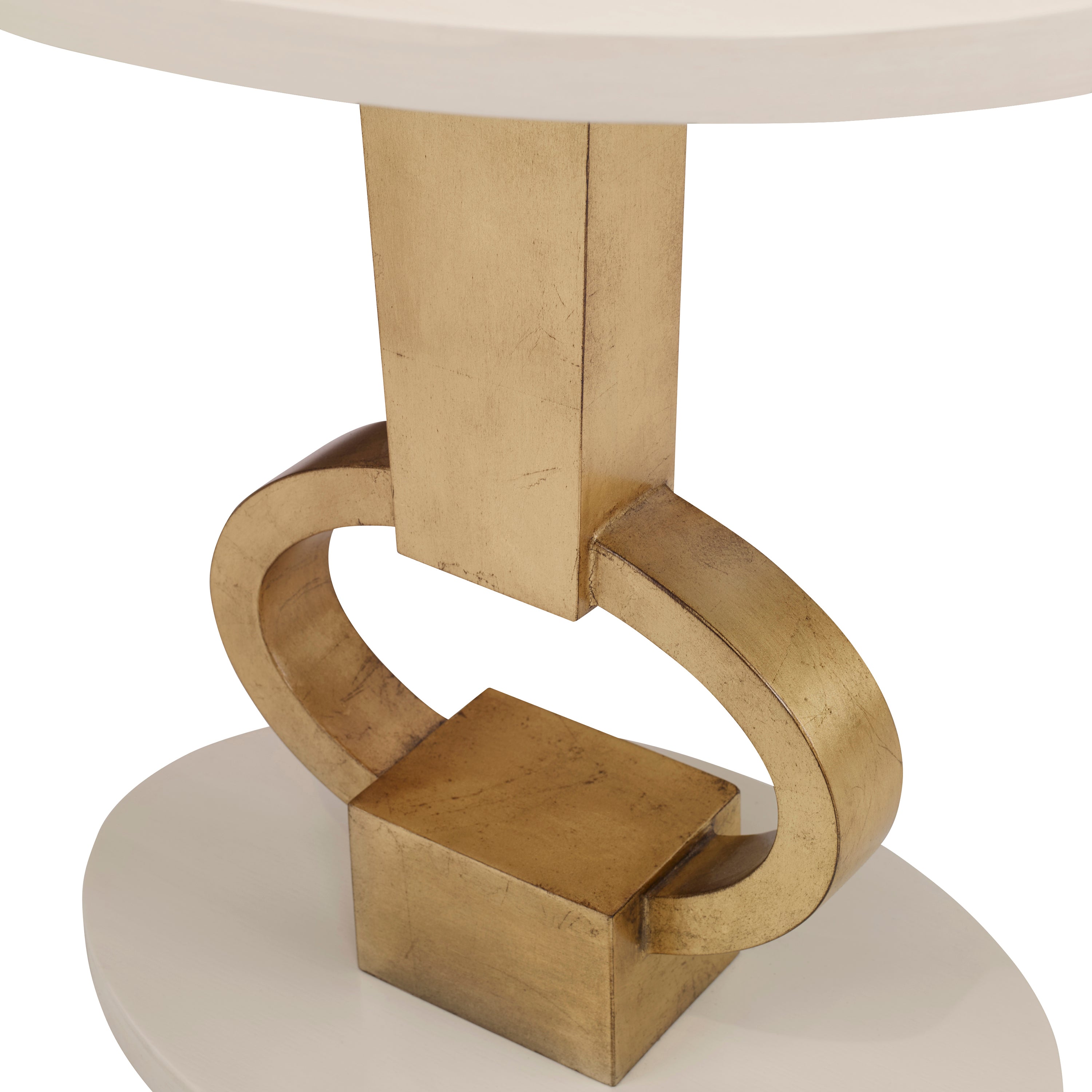 Vision Accent Table - Linen / Gold Leaf in Linen – Ambella Home