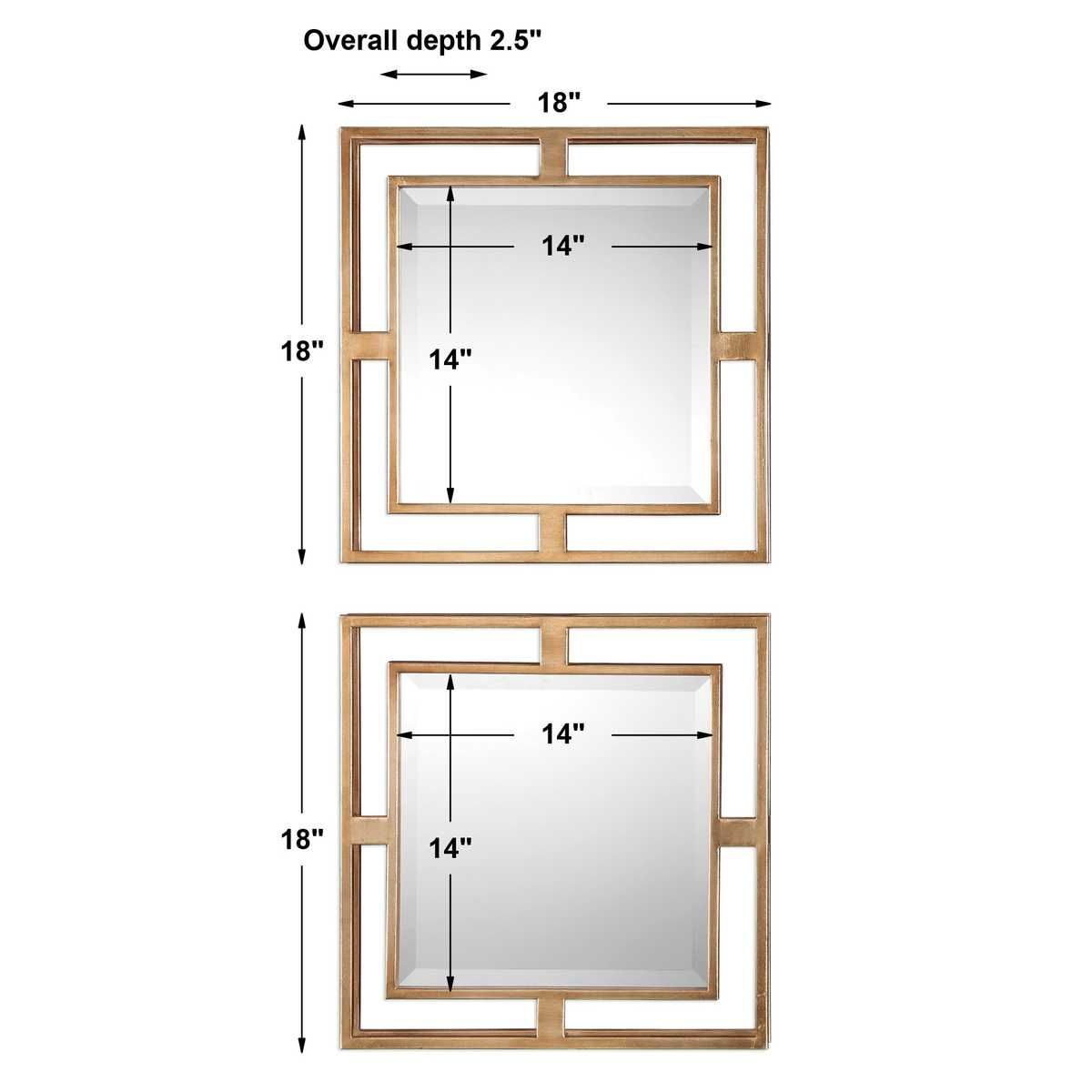 Allick Square Mirrors, S/2 – Mirrors by Uttermost | Sutter & Vale