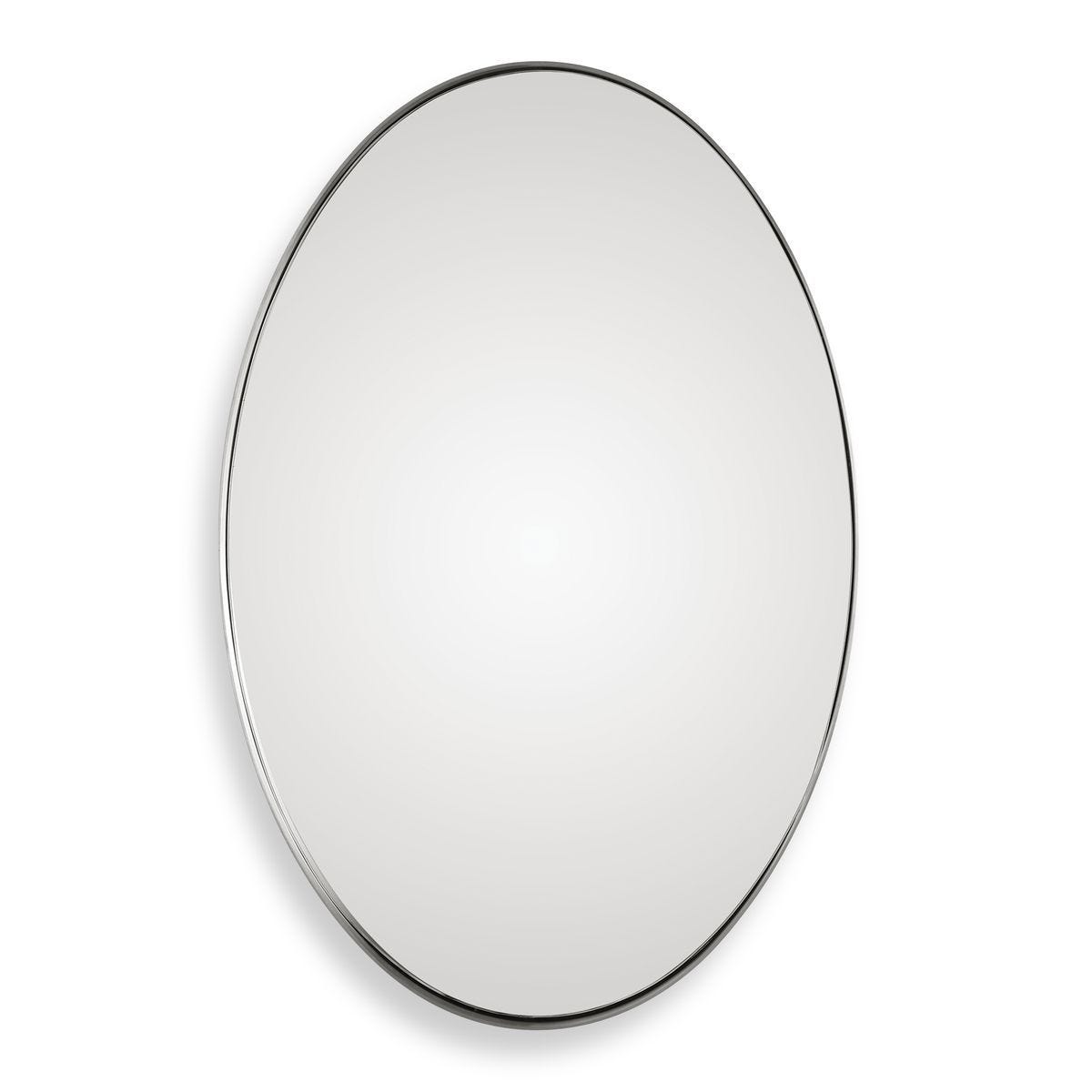 Pursley Oval Mirror, Nickel – Mirrors by Uttermost | Sutter & Vale