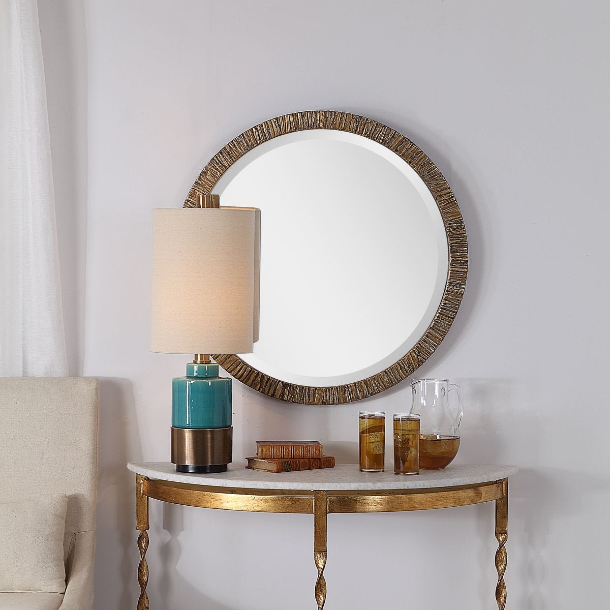 Wayde Round Mirror – Mirrors by Uttermost | Sutter & Vale