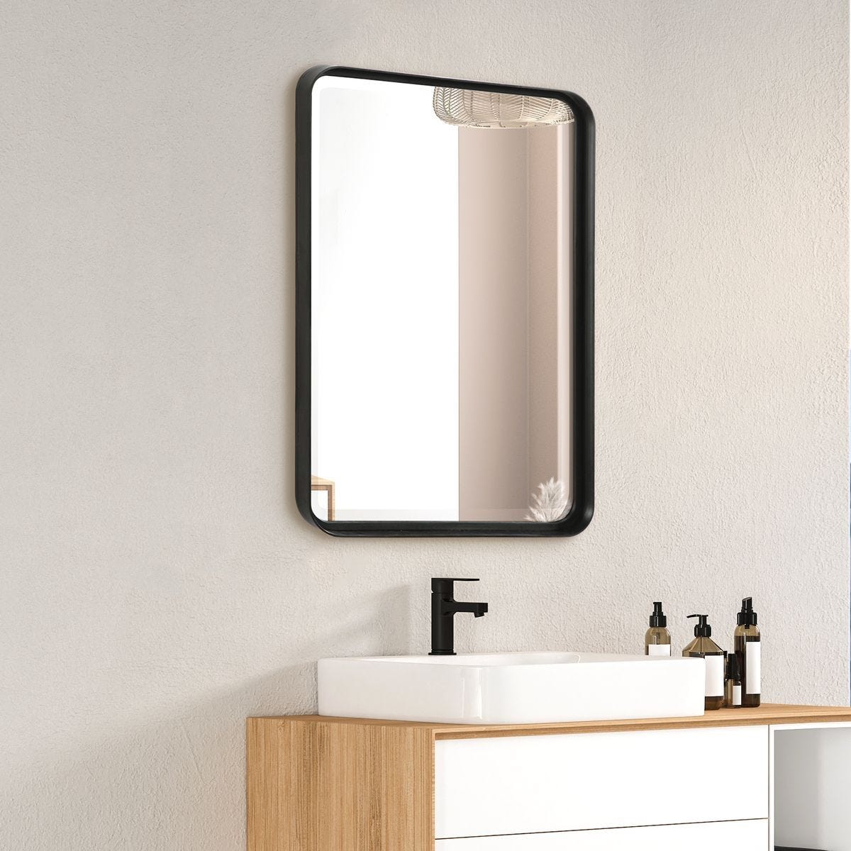 Crofton Vanity Mirror, Black – Mirrors by Uttermost | Sutter & Vale