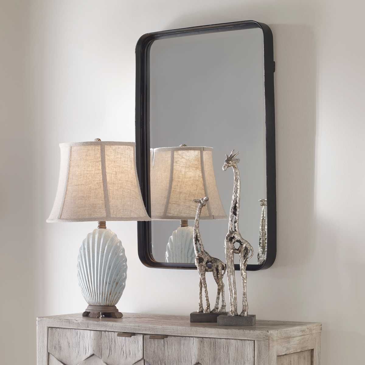 Crofton Vanity Mirror, Black – Mirrors by Uttermost | Sutter & Vale