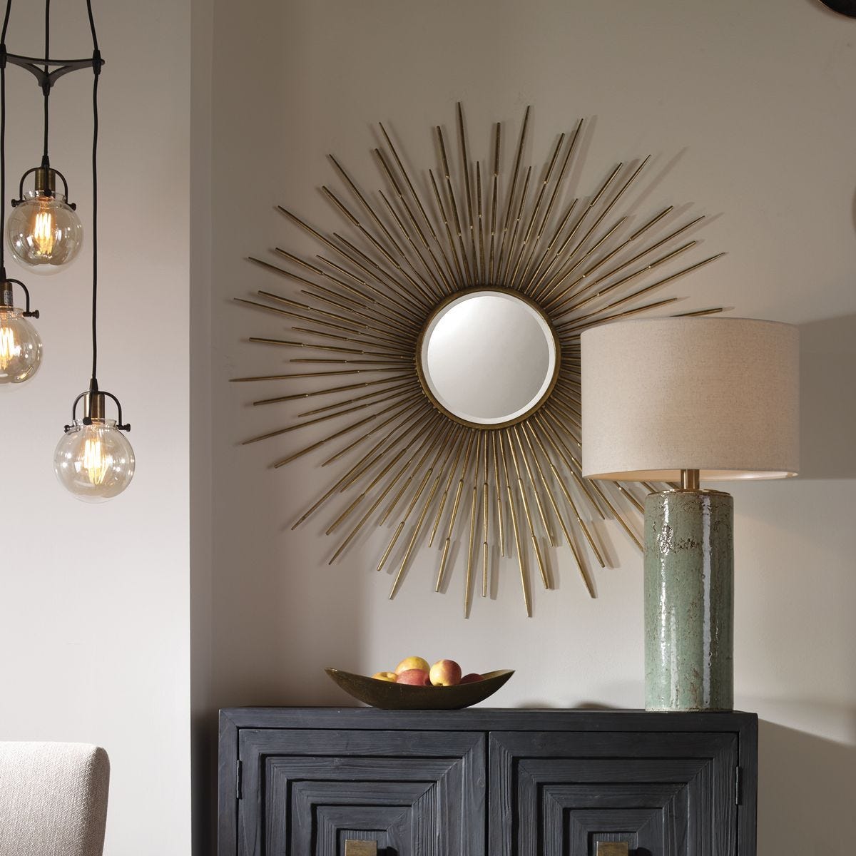 Golden Rays Round Mirror – Mirrors by Uttermost | Sutter & Vale