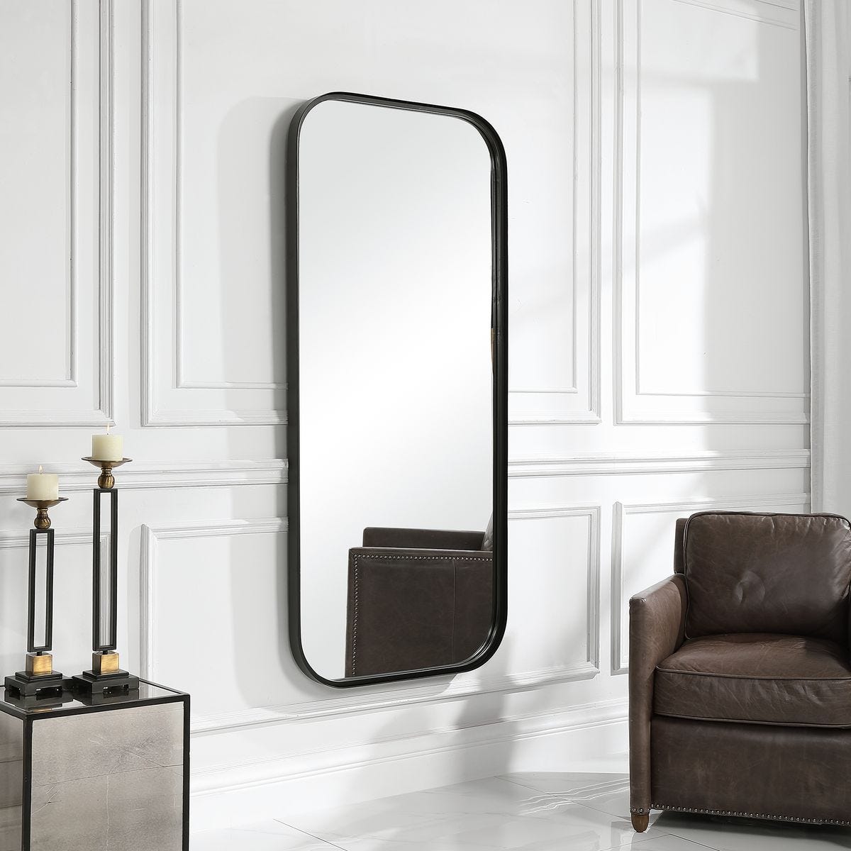 Concord Tall Mirror, Black – Mirrors by Uttermost | Sutter & Vale