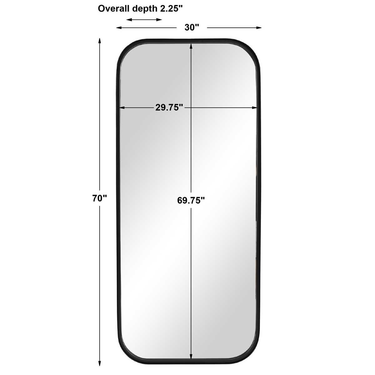Concord Tall Mirror, Black – Mirrors by Uttermost | Sutter & Vale