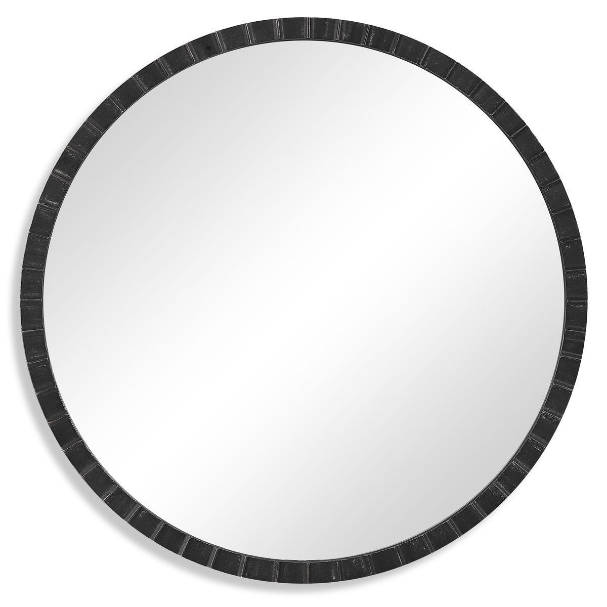 Dandridge Round Mirror, Black – Mirrors by Uttermost | Sutter & Vale