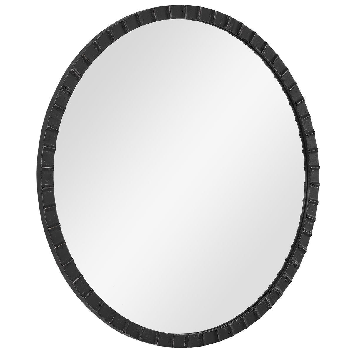Dandridge Round Mirror, Black – Mirrors by Uttermost | Sutter & Vale
