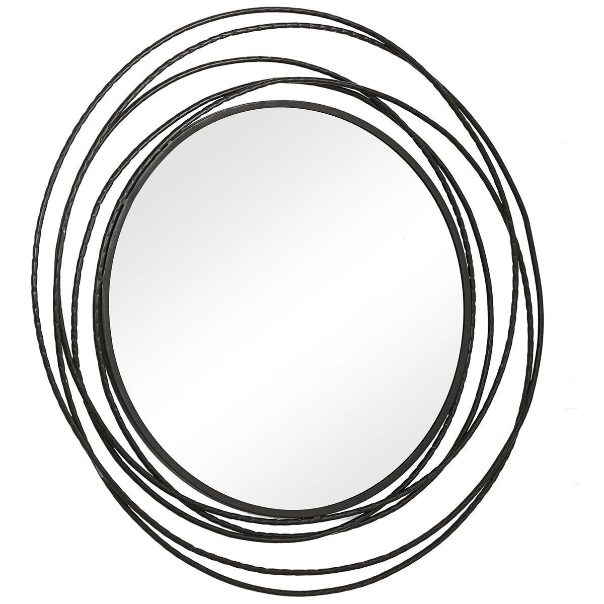 Whirlwind Round Mirror, Black – Mirrors by Uttermost | Sutter & Vale