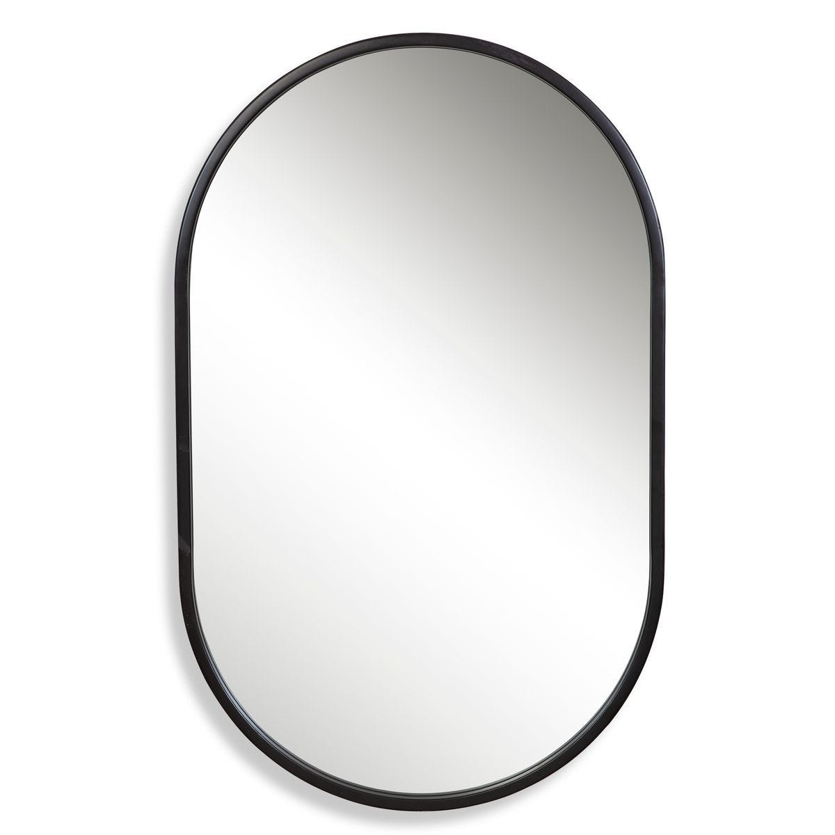 Varina Oval Mirror, Black – Mirrors by Uttermost | Sutter & Vale