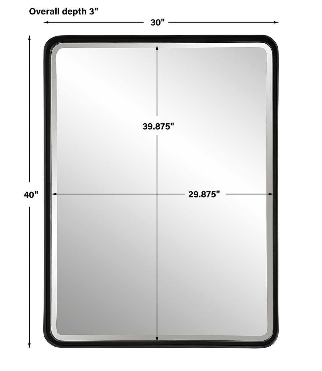 Crofton Large Mirror, Black – Mirrors by Uttermost | Sutter & Vale