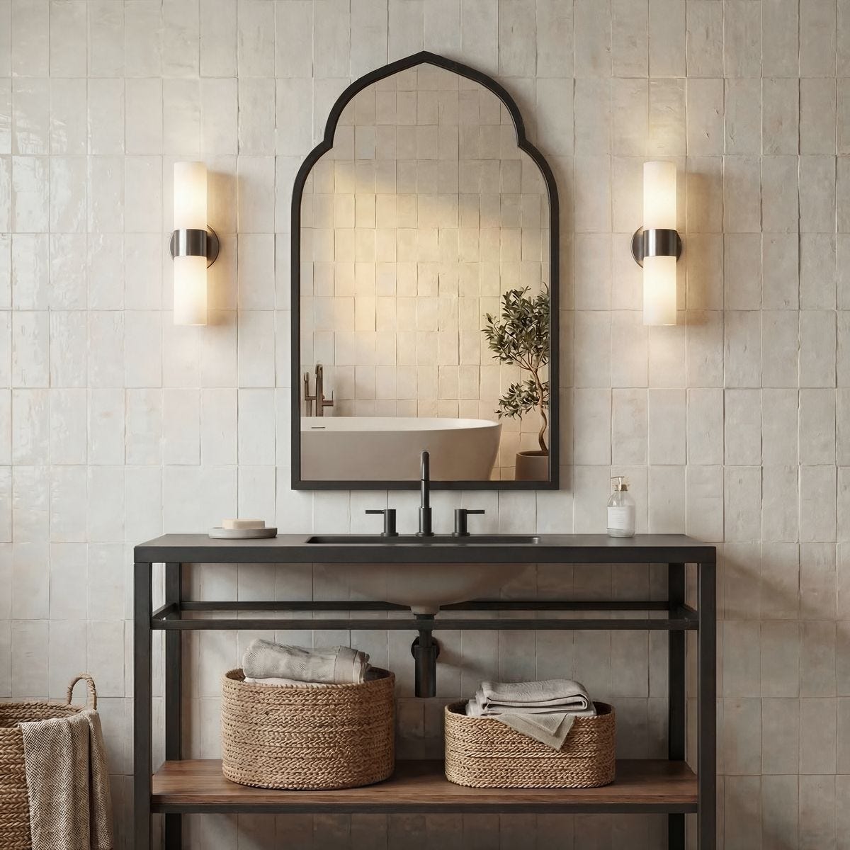Kenitra Arch Mirror, Black – Mirrors by Uttermost | Sutter & Vale