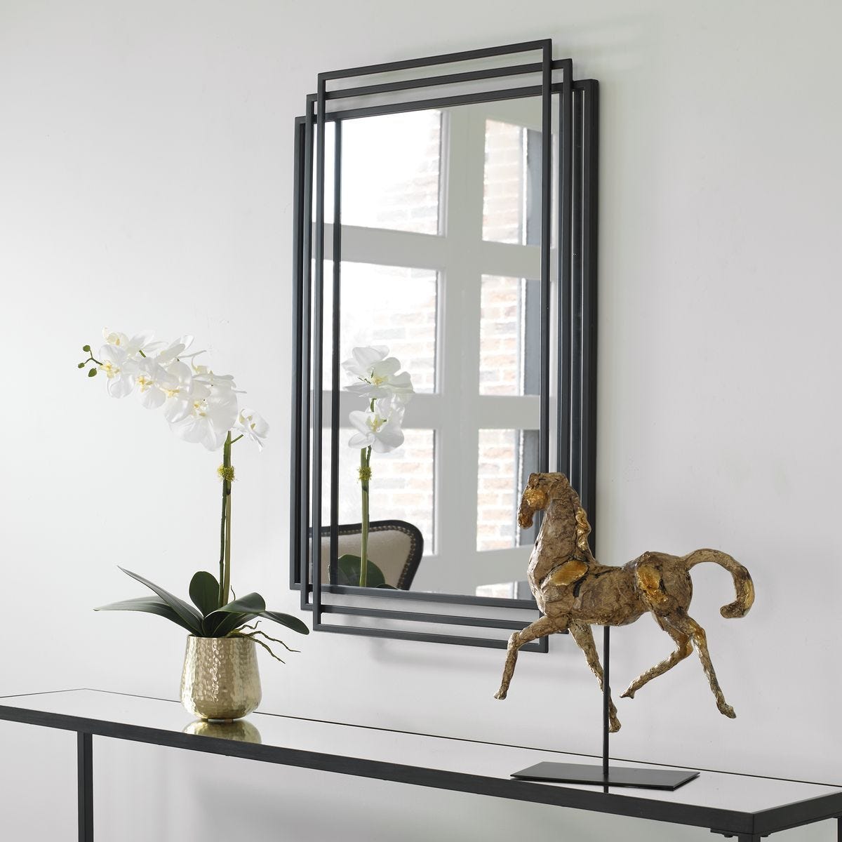 Amherst Mirror, Black – Mirrors by Uttermost | Sutter & Vale