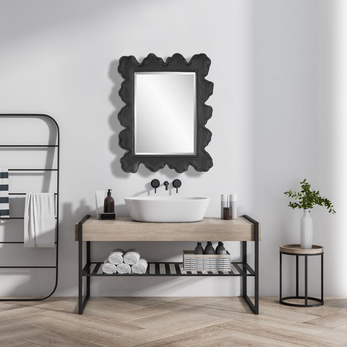 Sea Coral Mirror, Black – Mirrors by Uttermost | Sutter & Vale
