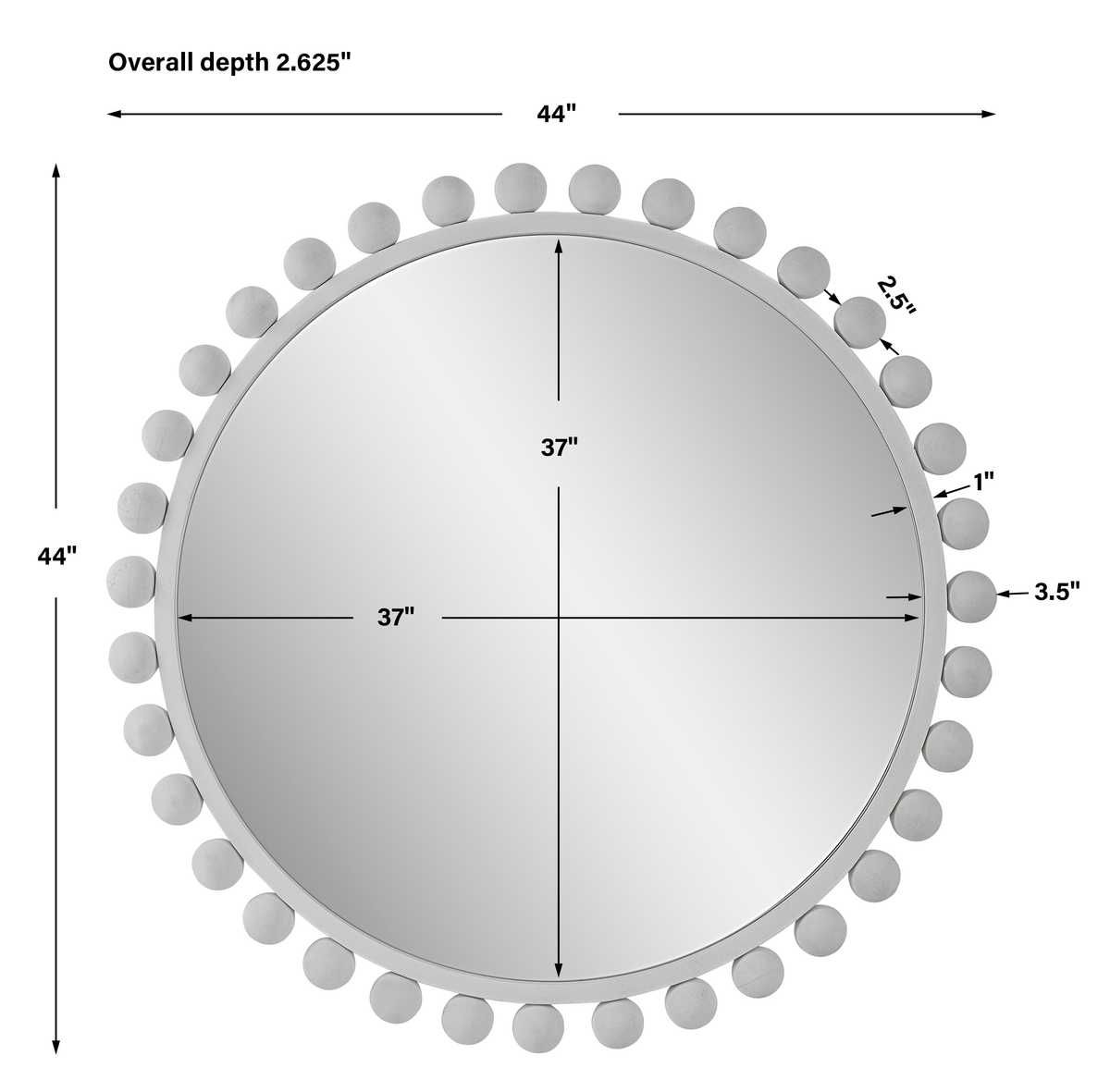 Cyra Round Mirror, White – Mirrors by Uttermost | Sutter & Vale