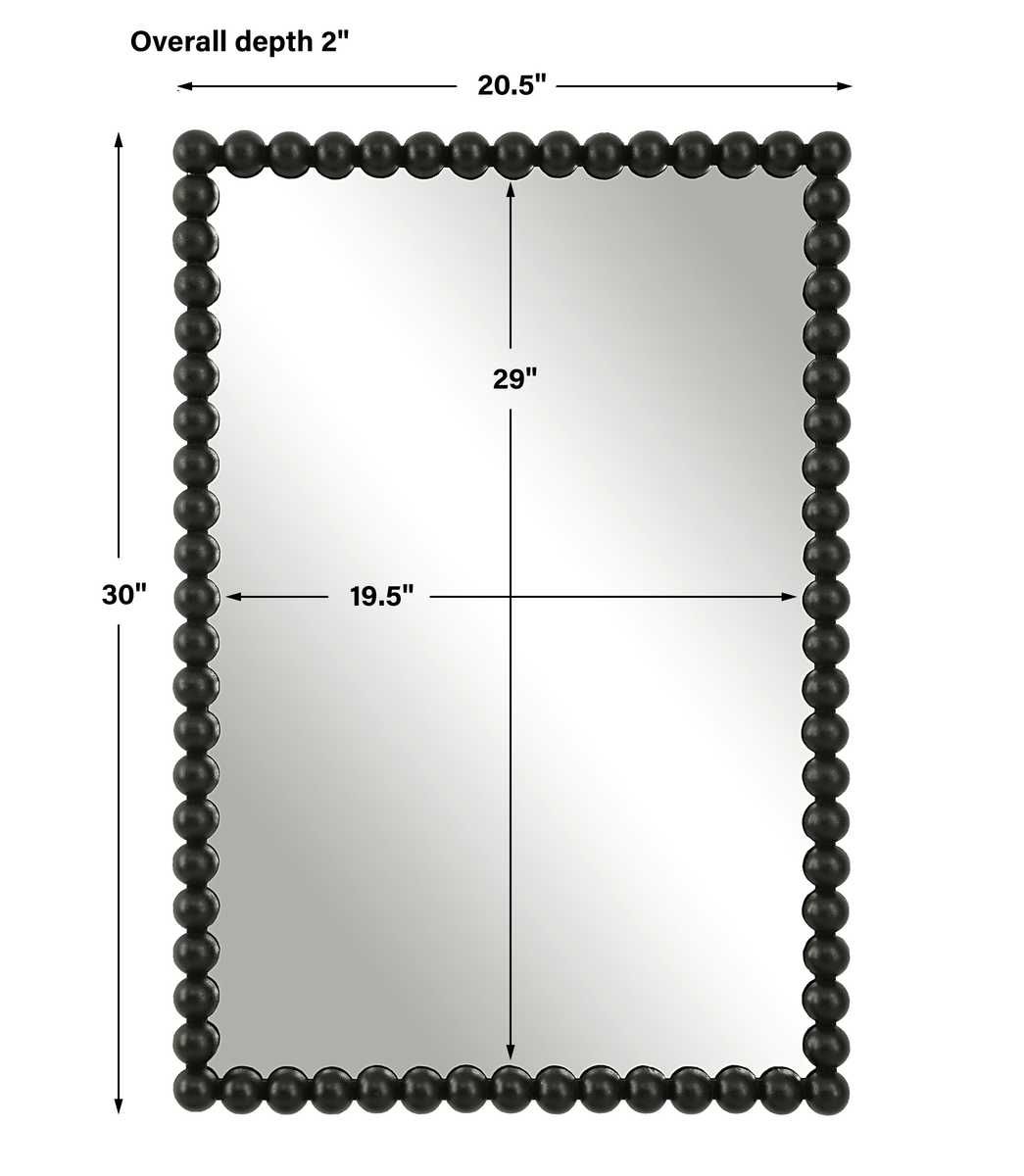 Serna Vanity Mirror, Black – Mirrors by Uttermost | Sutter & Vale