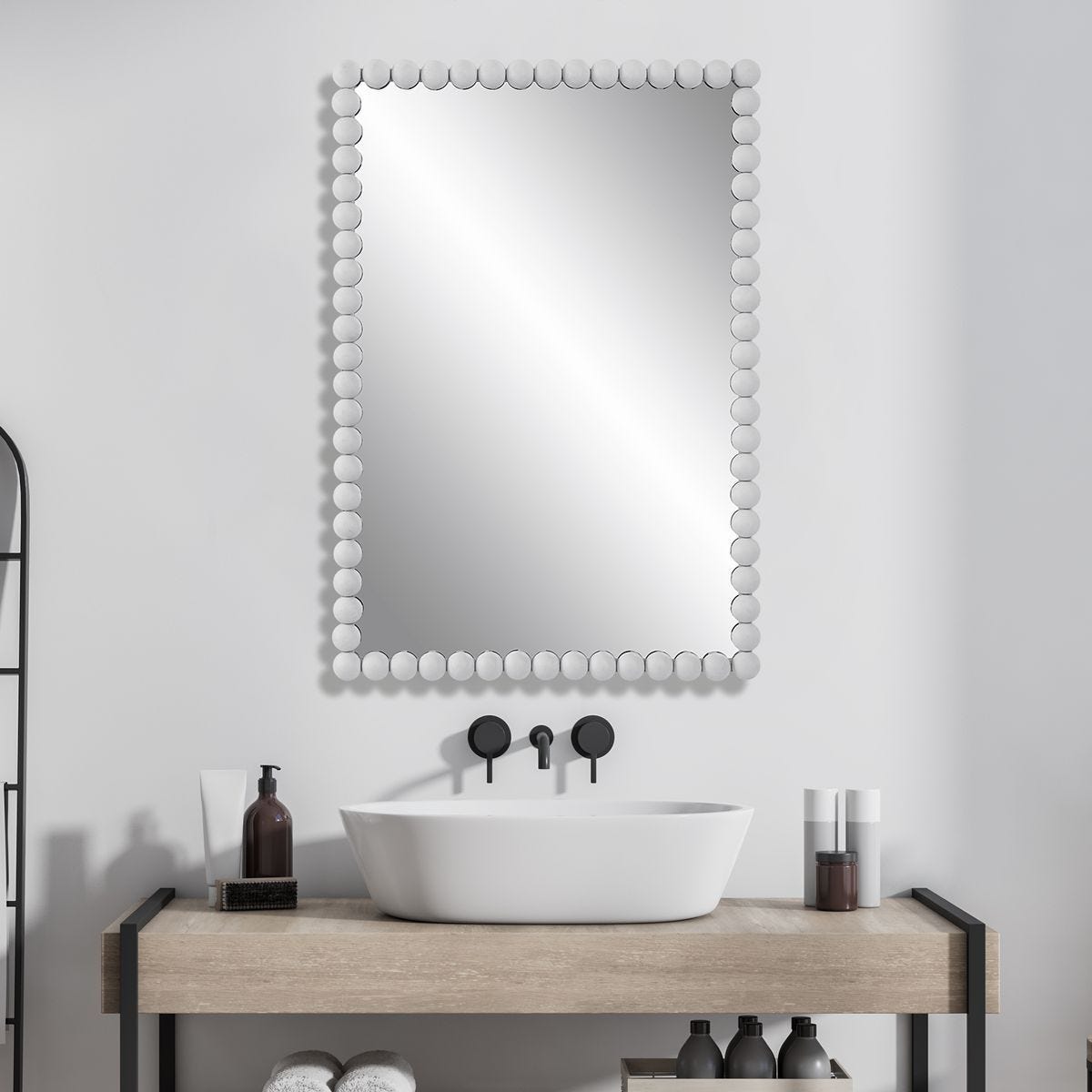 Serna Vanity Mirror, White – Mirrors by Uttermost | Sutter & Vale