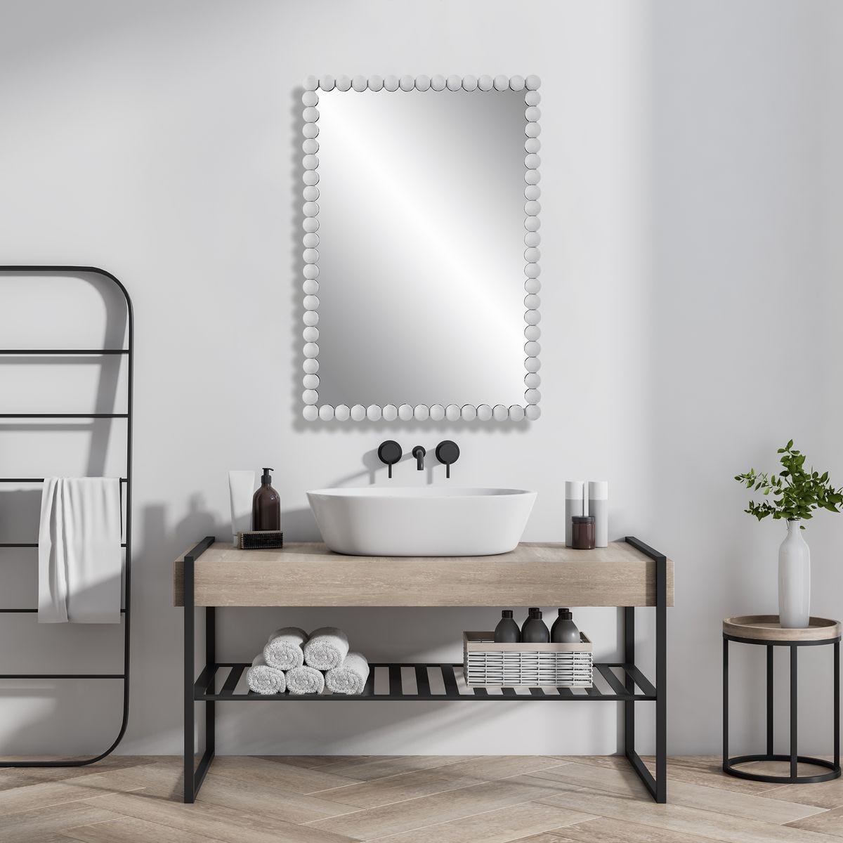 Serna Vanity Mirror, White – Mirrors by Uttermost | Sutter & Vale