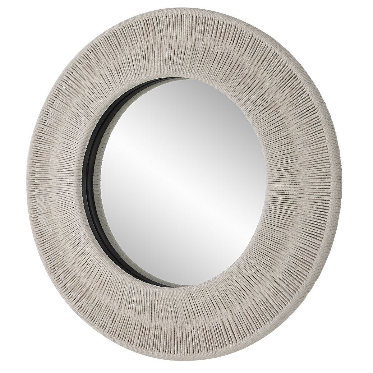Sailor's Knot Small Round Mirror, White – Mirrors by Uttermost | Sutter & Vale