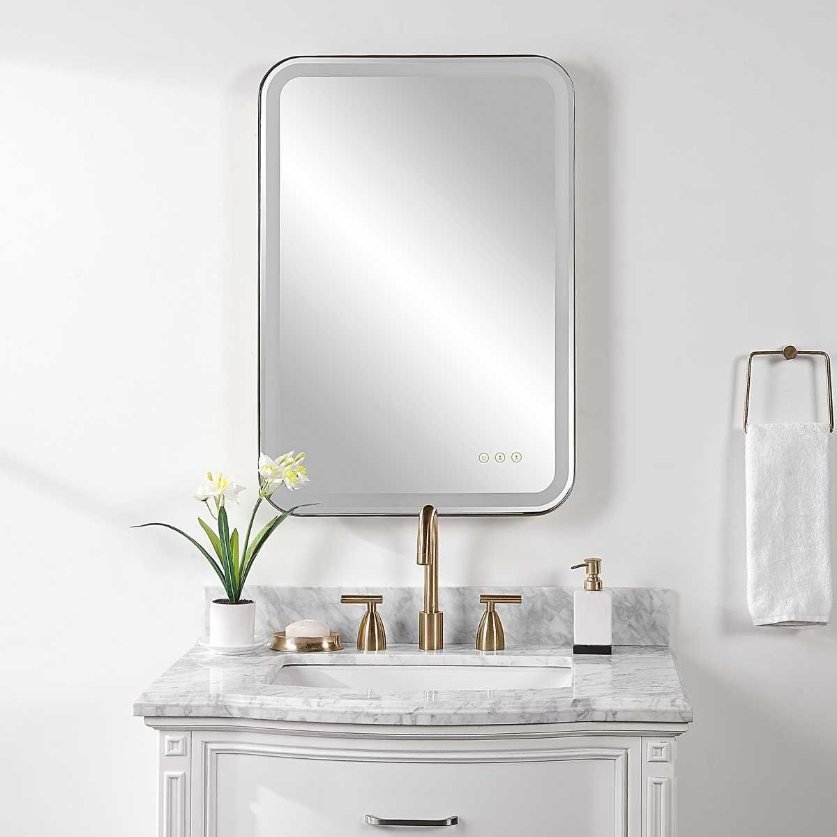 Crofton Lighted Vanity Mirror, Black – Mirrors by Uttermost | Sutter & Vale