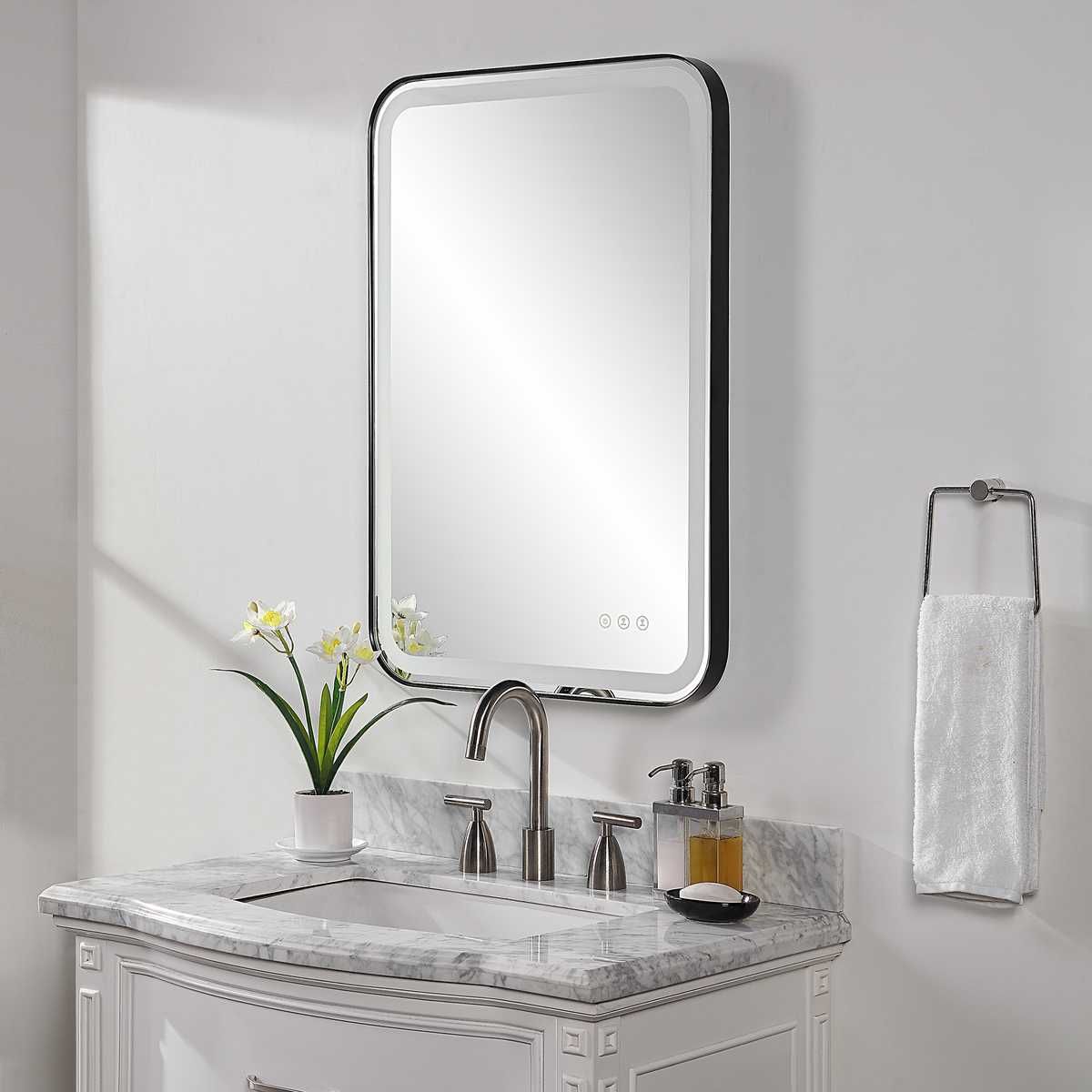 Crofton Lighted Vanity Mirror, Black – Mirrors by Uttermost | Sutter & Vale