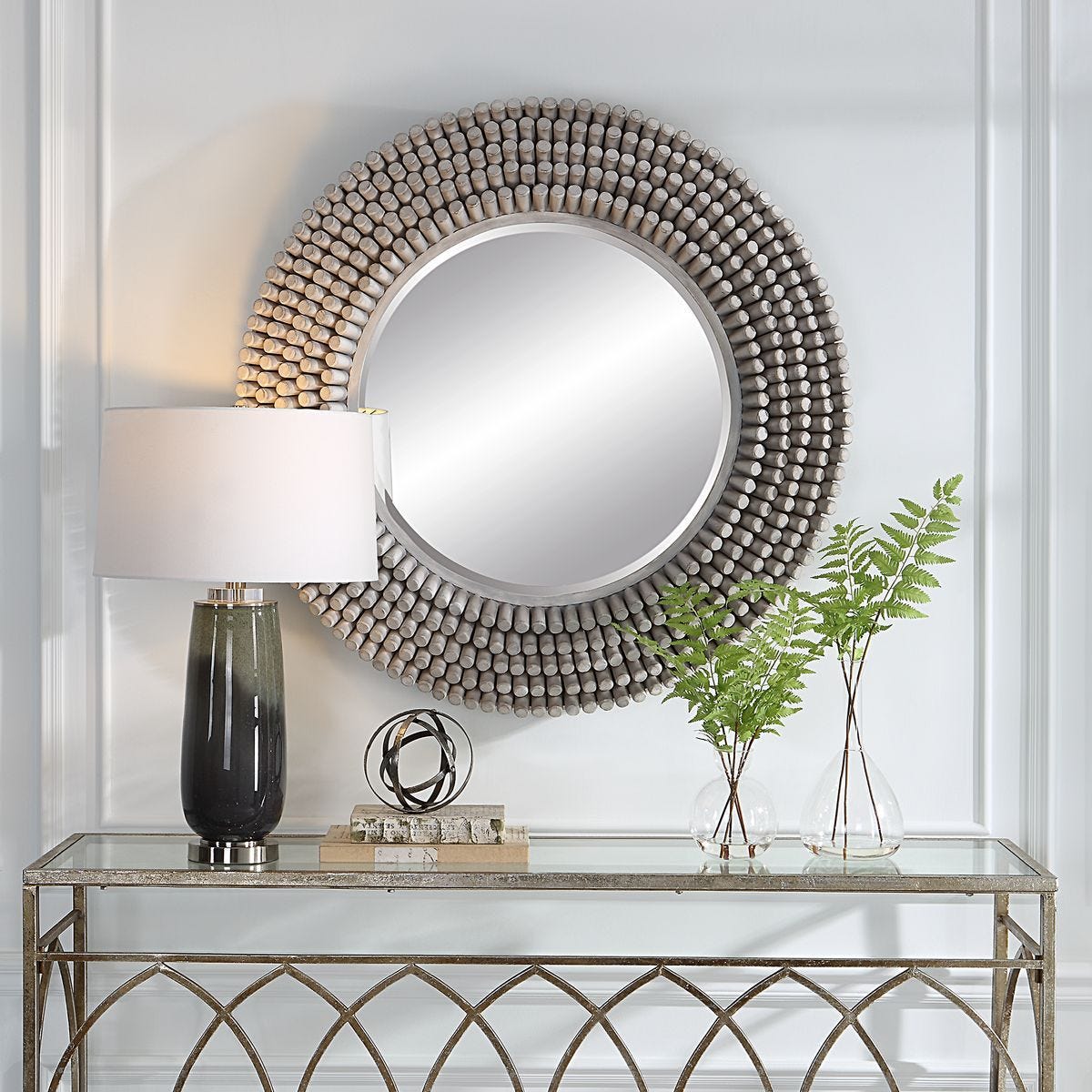 Portside Round Mirror, Gray – Mirrors by Uttermost | Sutter & Vale
