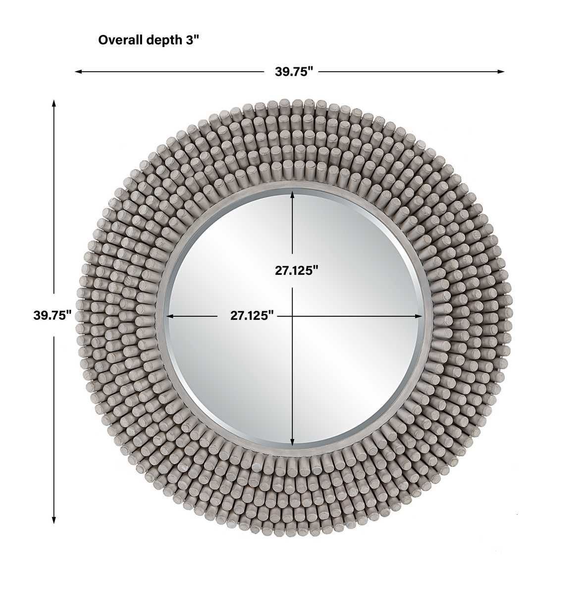 Portside Round Mirror, Gray – Mirrors by Uttermost | Sutter & Vale