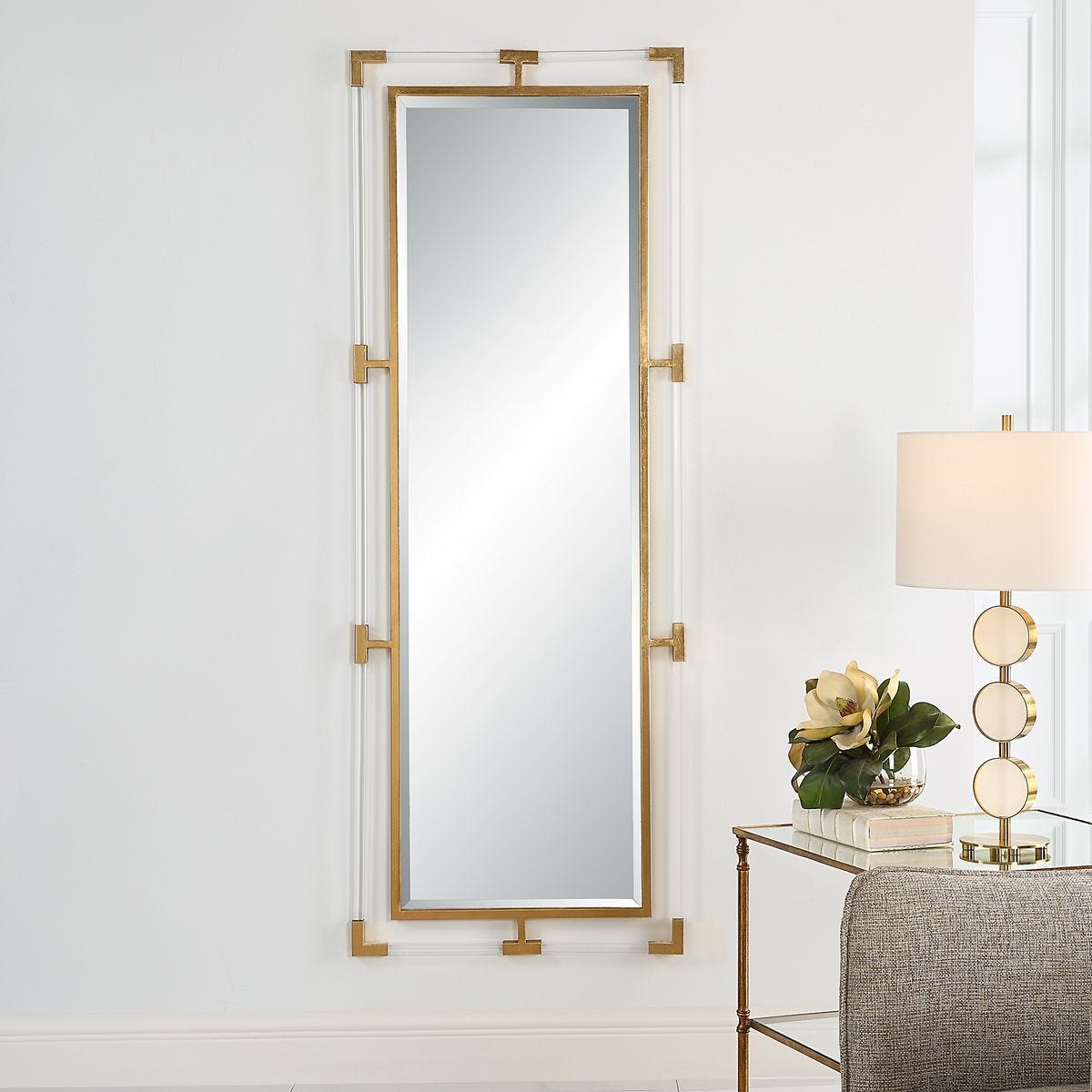 Balkan Tall Mirror, Gold – Mirrors by Uttermost | Sutter & Vale