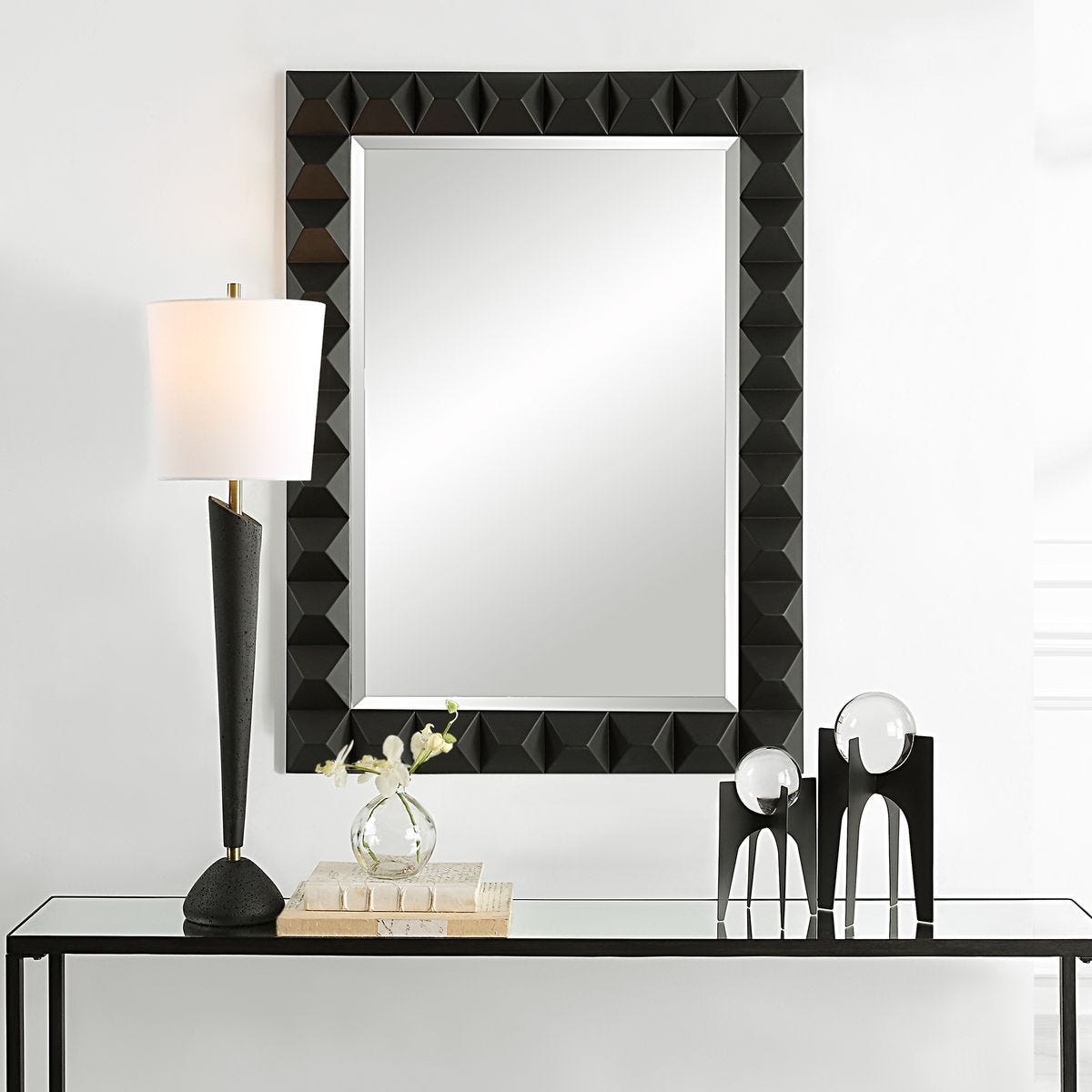 Studded Mirror, Black – Mirrors by Uttermost | Sutter & Vale