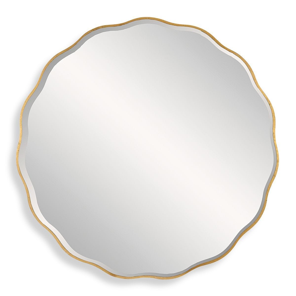 Aneta Large Round Mirror, Gold – Mirrors by Uttermost | Sutter & Vale