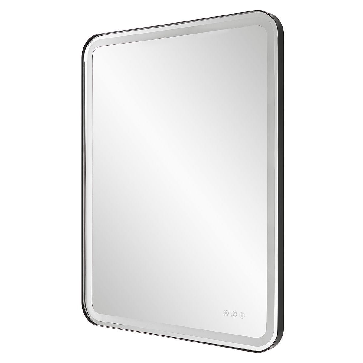Crofton Lighted Large Mirror, Black – Mirrors by Uttermost | Sutter & Vale