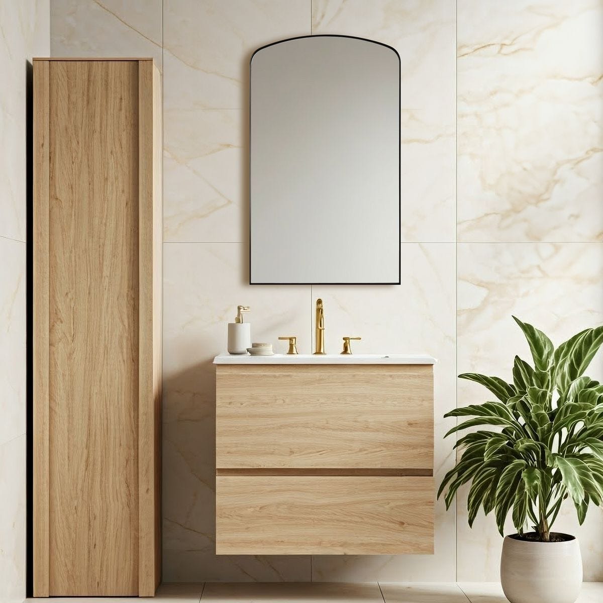 Tordera Arch Mirror, Black – Mirrors by Uttermost | Sutter & Vale