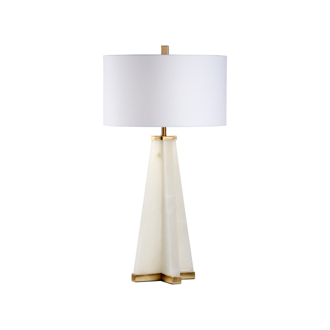 Alabaster Pyramid Lamp in Natural White / Alabaster - Chelsea House