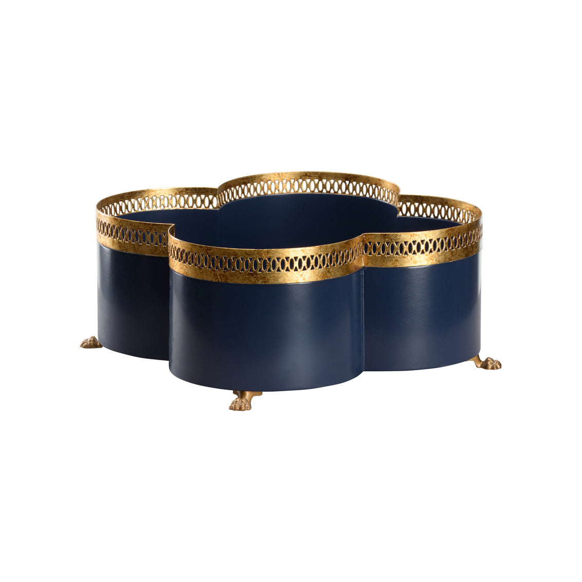 Tracery Cachepot - Navy Blue (LG)