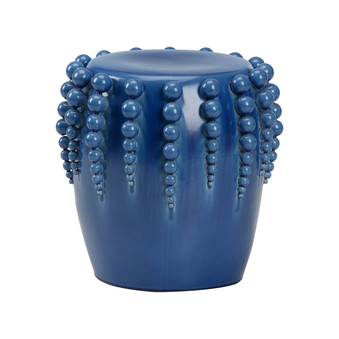 Sea Urchin Garden Stool -Blue in 18 / Ceramic/Porcelain - Chelsea House