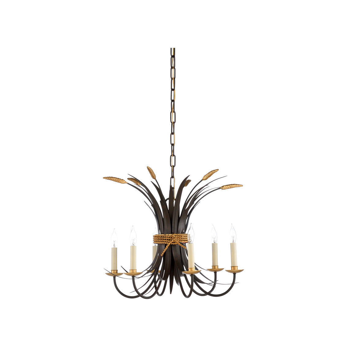Wheat Chandelier - Bronze in 18 / Iron - Chelsea House