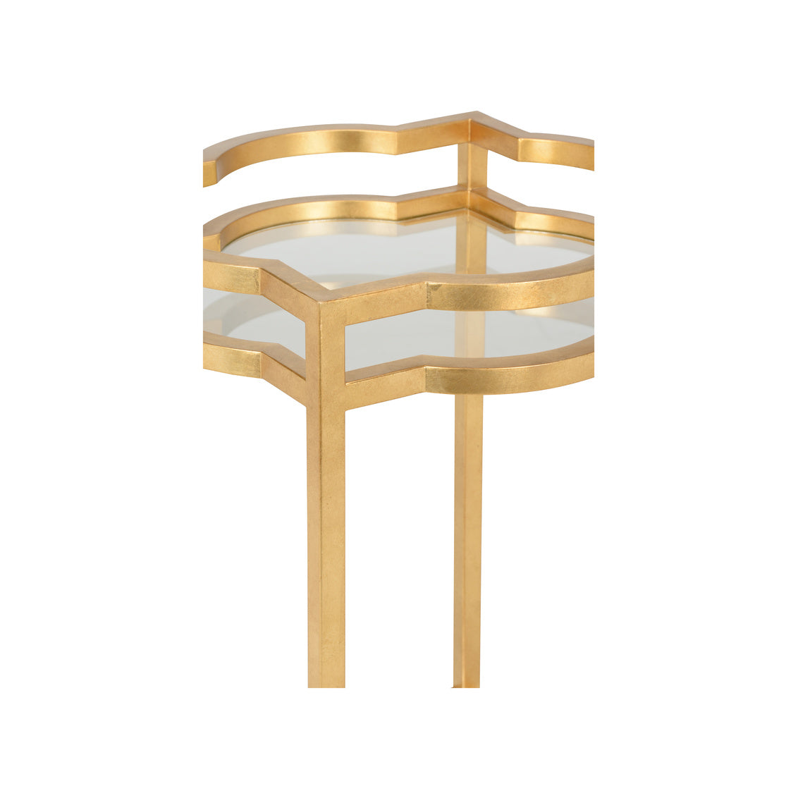 Quatrefoil Bar Cart - Gold in 34 / Metal - Chelsea House