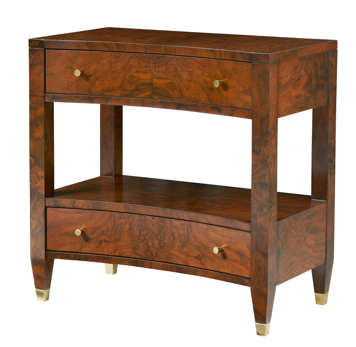 Concave Nightstand-Walnut Burl – Nightstand by Modern History | Sutter & Vale