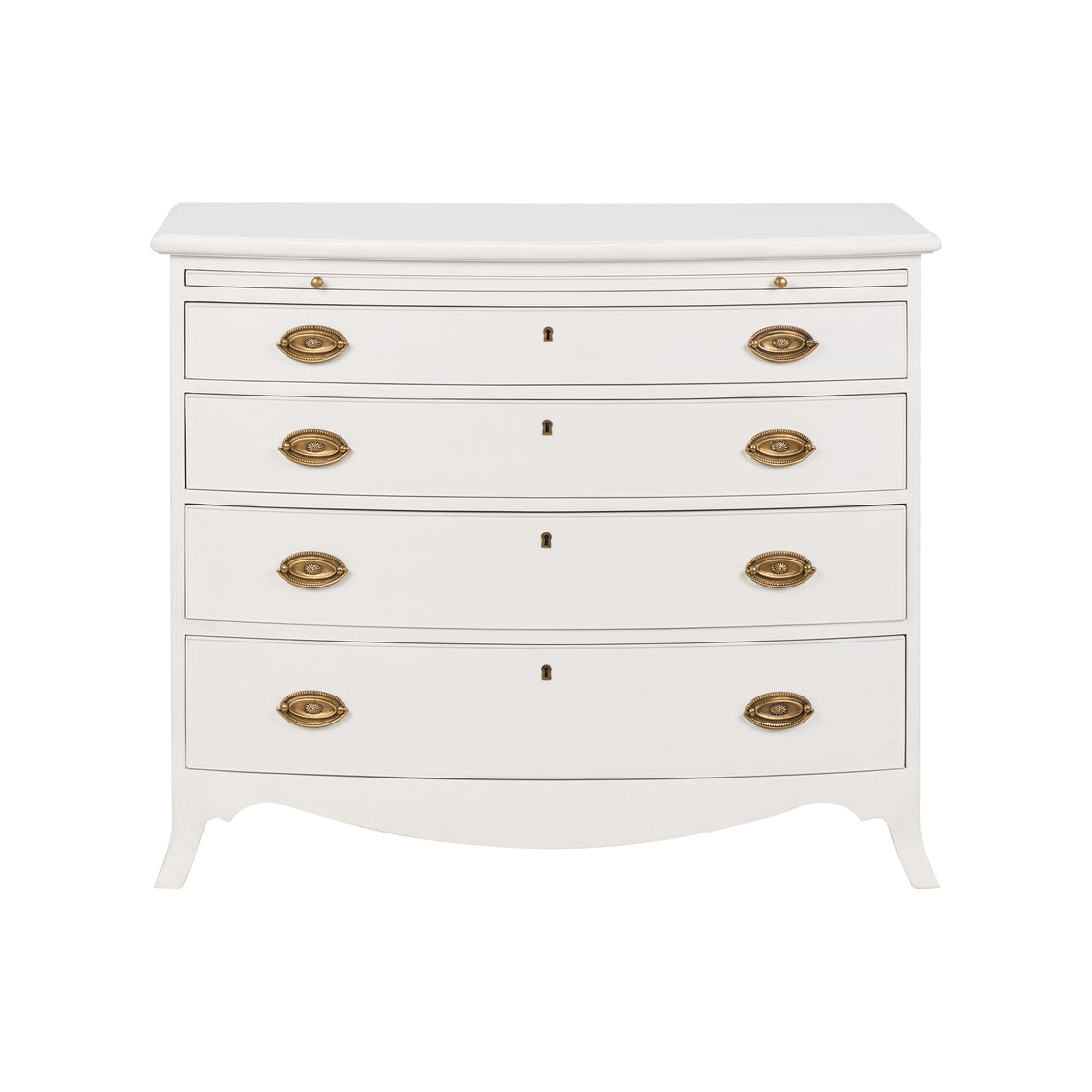 Oxford Bowfront Chest - White