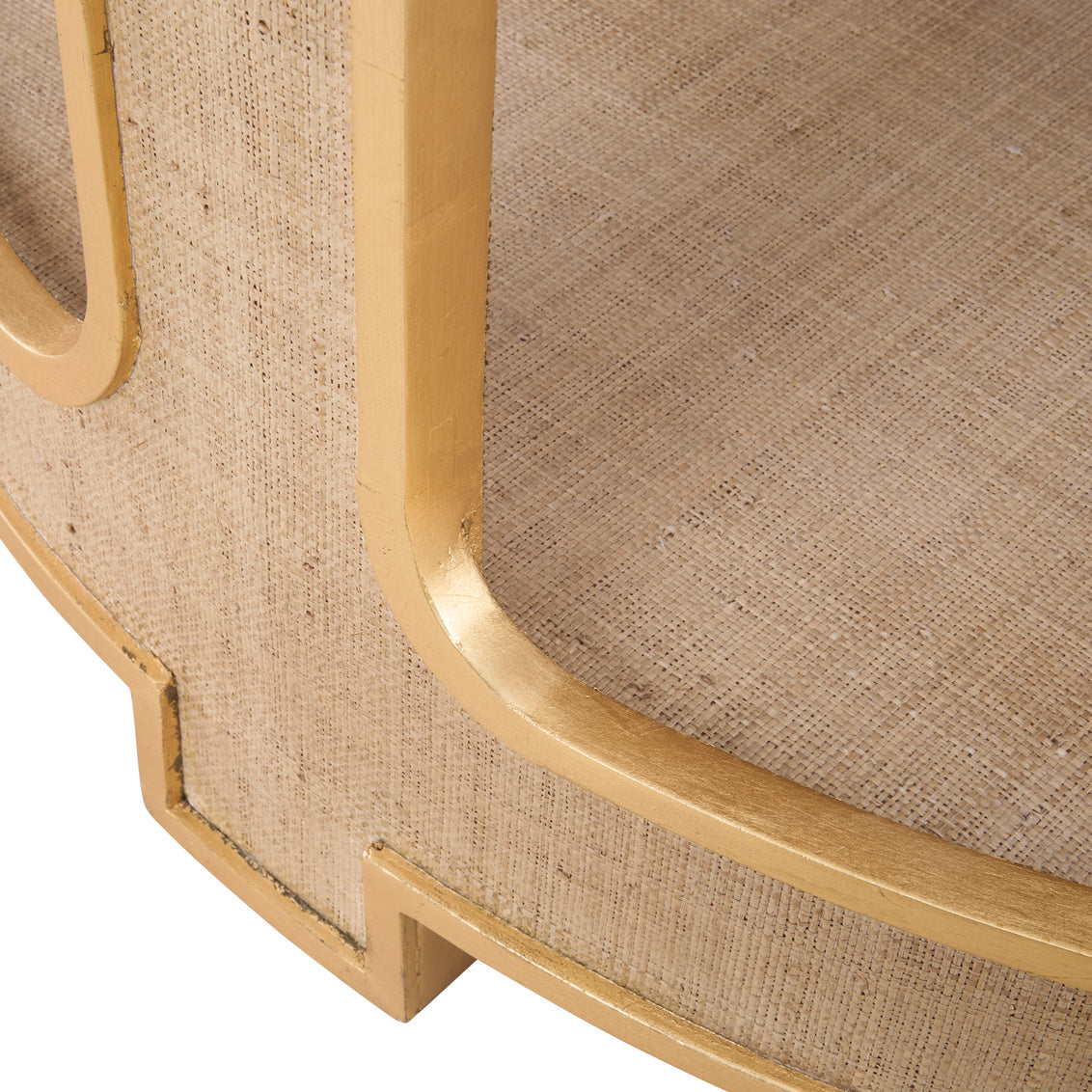 Yangon Hall Table - Natural in Cream/Gold / Raffia - Chelsea House