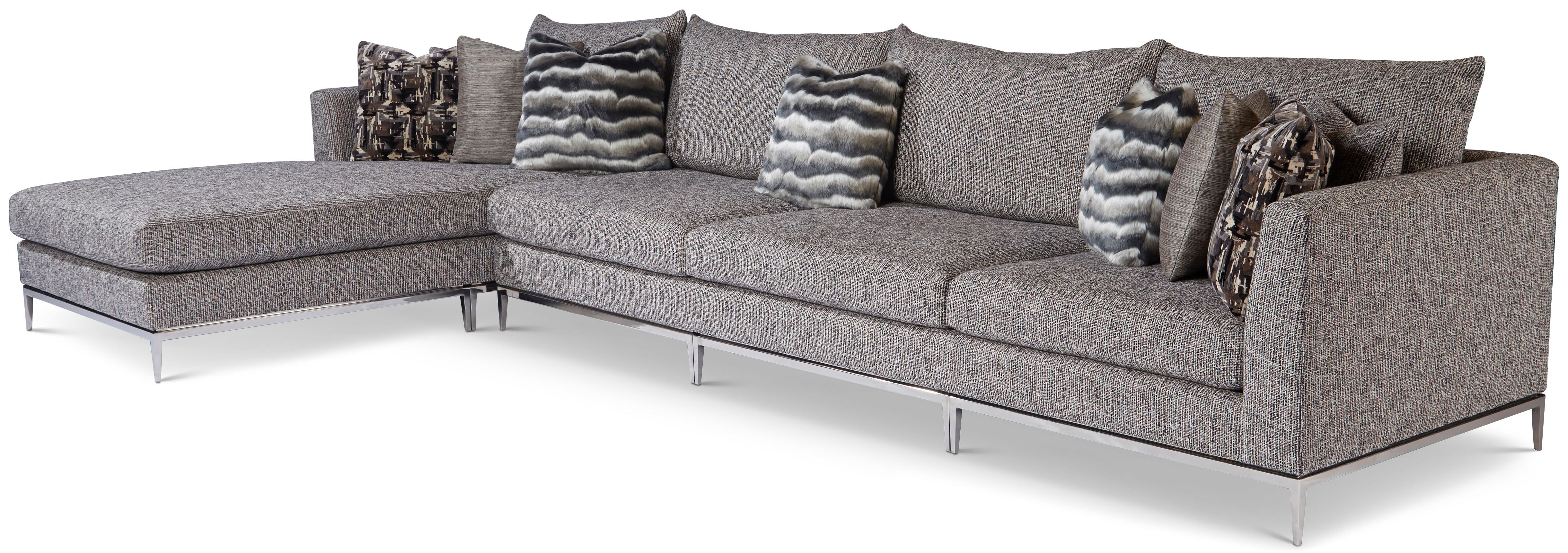 Loxely (Stainless Steel) Sectional by Theodore Alexander | Sutter & Vale