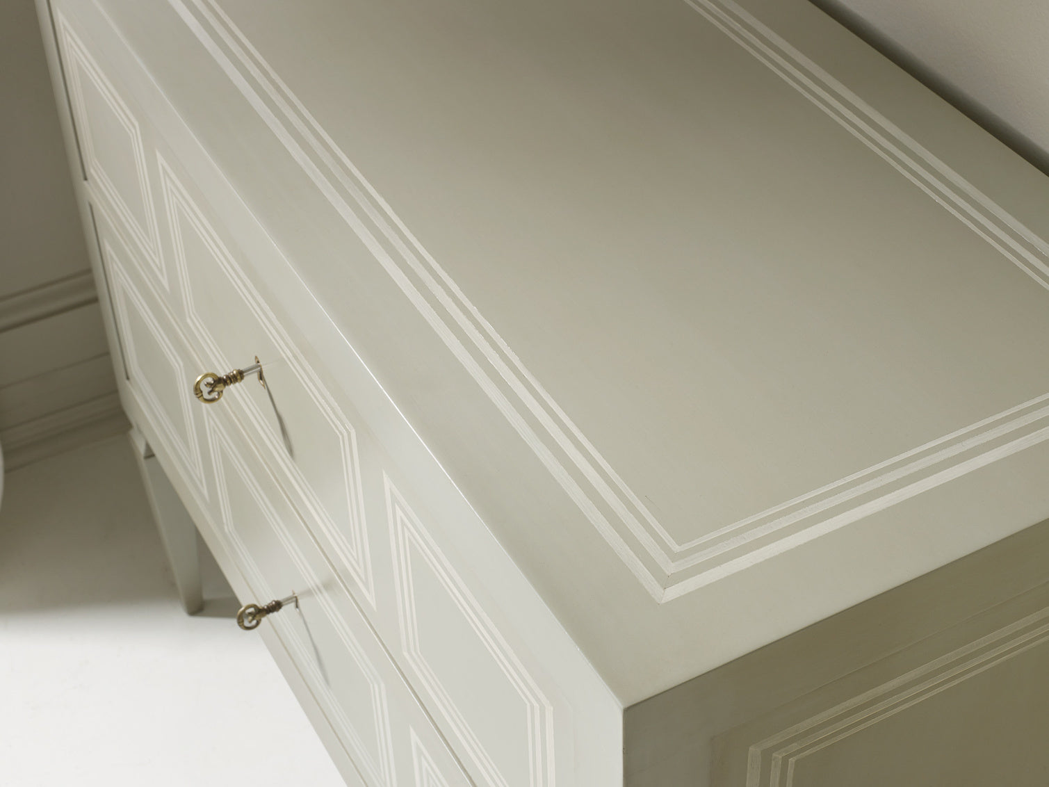 Milan Commode-Grey Paint With Ivory Accent – Chests by Modern History | Sutter & Vale