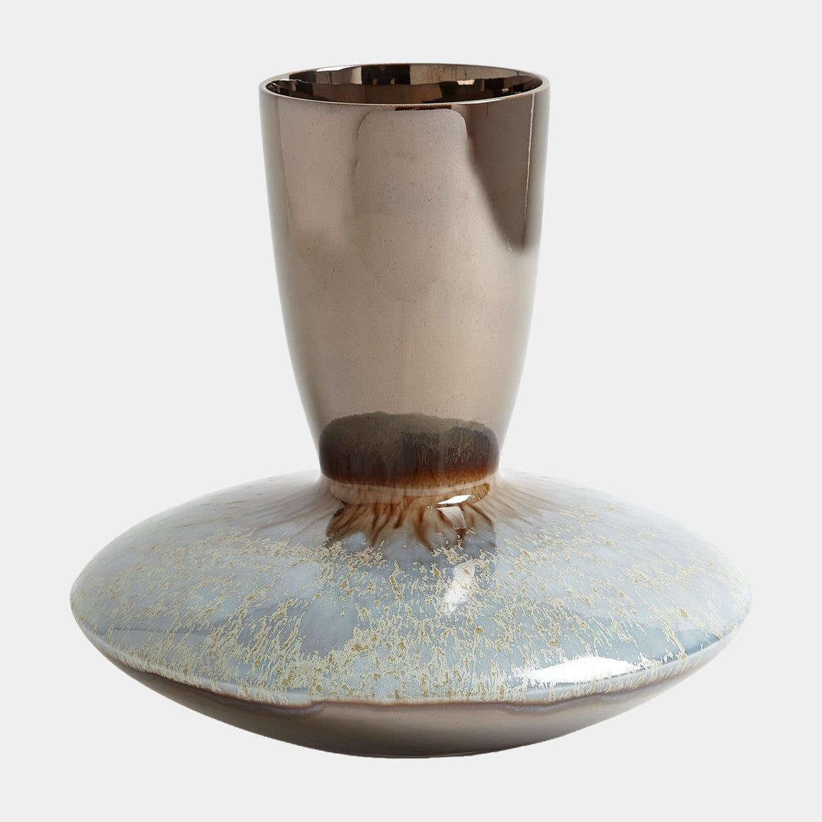 Marta's Vase-Bronze Reactive Blue-Low