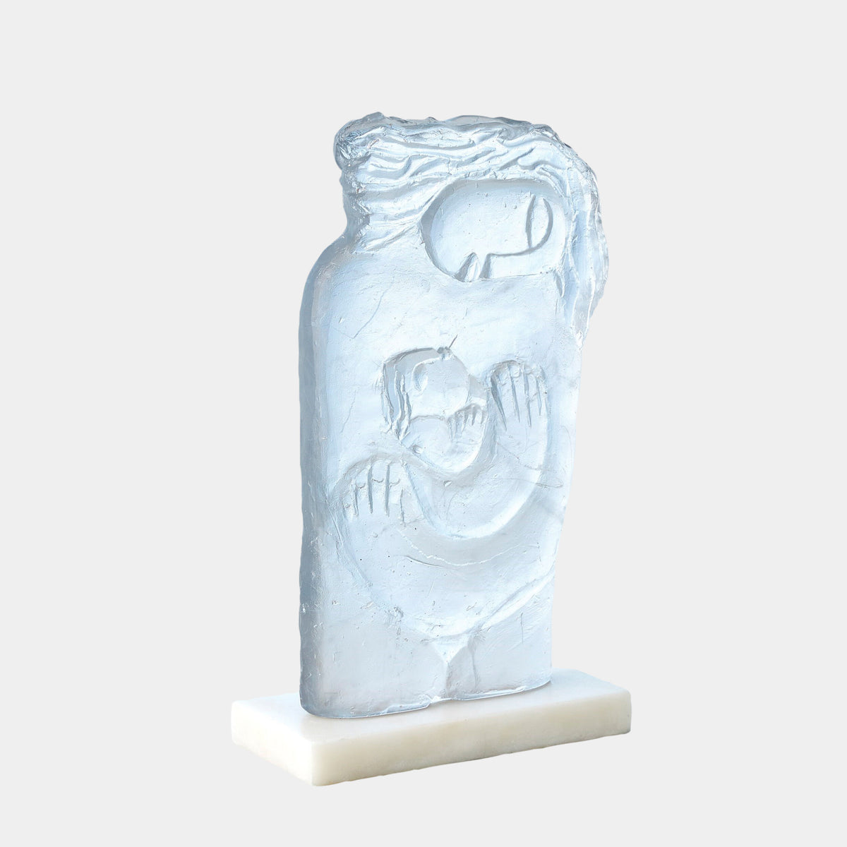 Mother and Child Sculpture-Glass/Stone