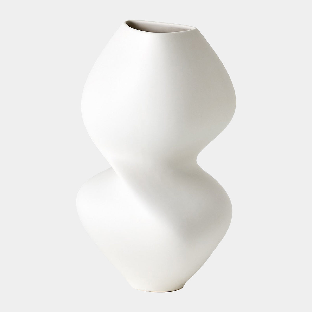 Hushed Vase-Matte White