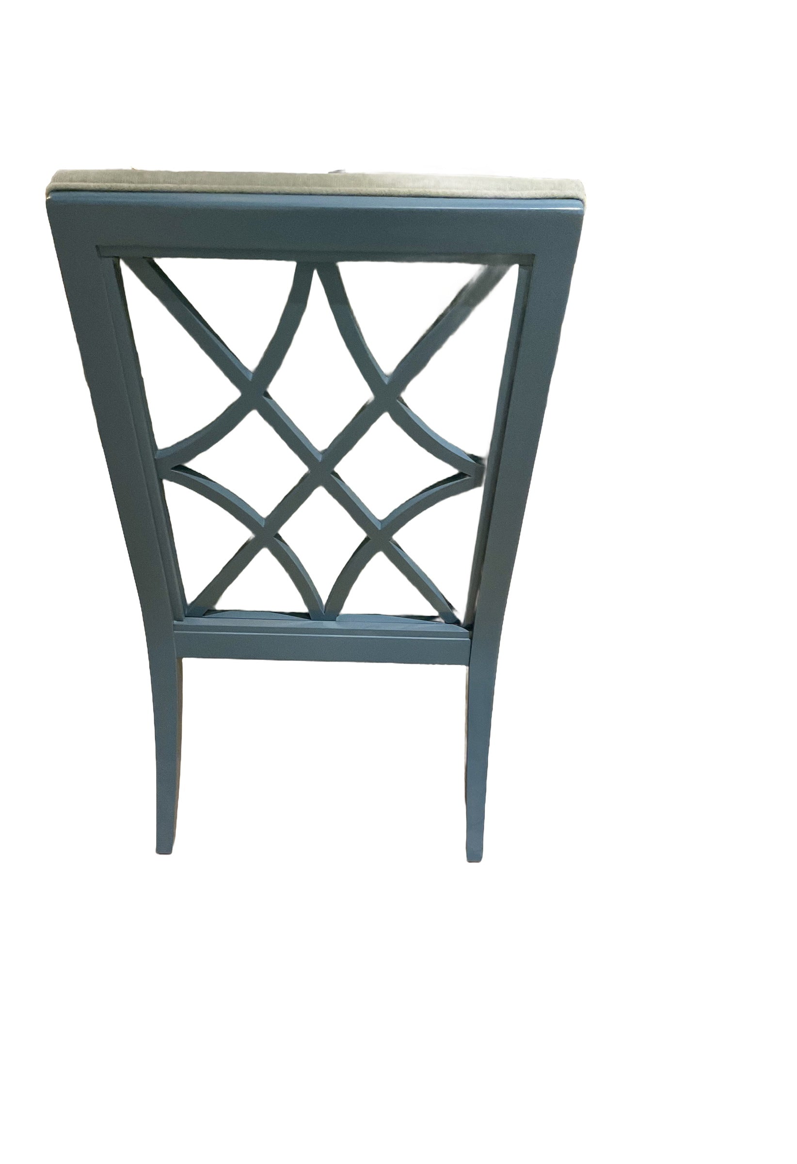 Fretwork Diamond Arm Dining Chair in Myra Sage