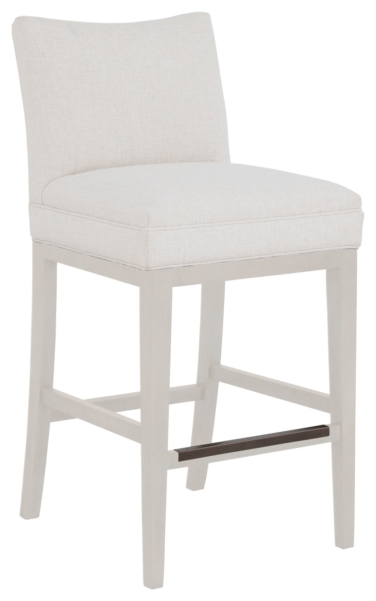 Concave Short Back Leather Bar Stool (L-1200-07-L) - Fairfield Chair